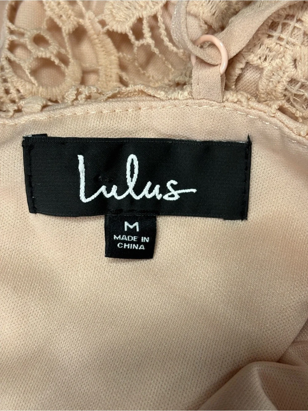 Lulus Madalyn Blush Lace Maxi Dress Zipper Back Adjustable Straps Medium EUC - Picture 7 of 16
